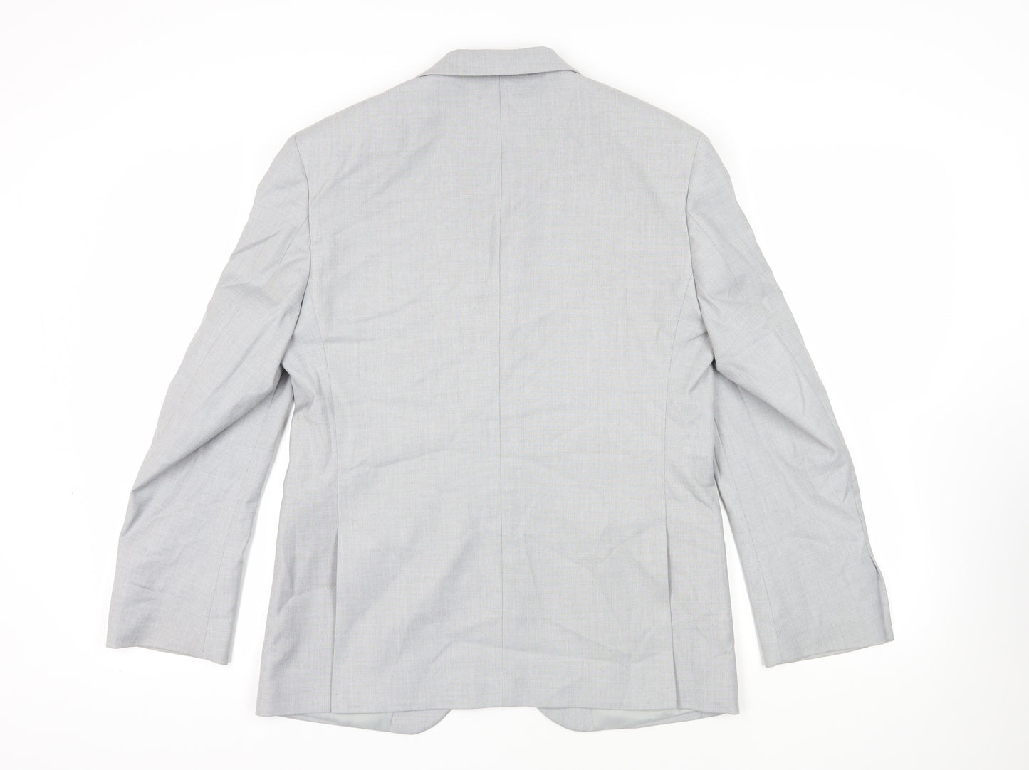 Marks and Spencer Mens Grey Polyester Jacket Suit Jacket Size 38 Regular