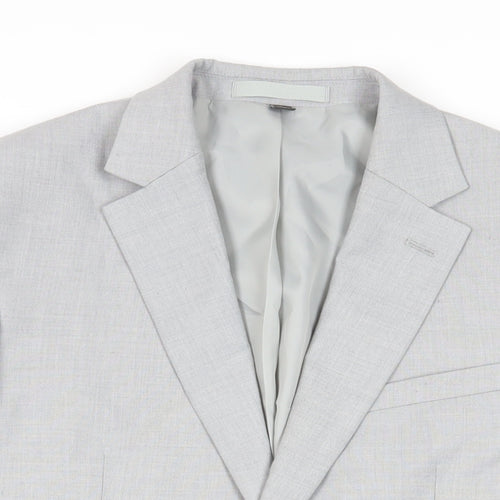 Marks and Spencer Mens Grey Polyester Jacket Suit Jacket Size 38 Regular