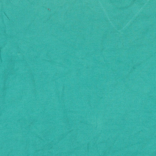 Fiori Mens Green Striped Cotton Polo Size XL Collared Pullover