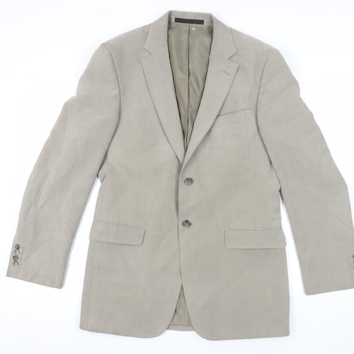 Marks and Spencer Mens Beige Polyester Jacket Blazer Size 38 Regular