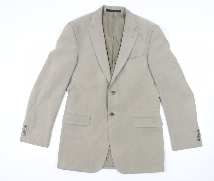 Marks and Spencer Mens Beige Polyester Jacket Blazer Size 38 Regular