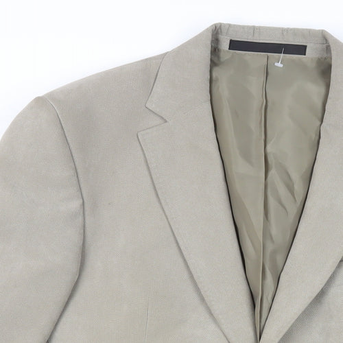 Marks and Spencer Mens Beige Polyester Jacket Blazer Size 38 Regular