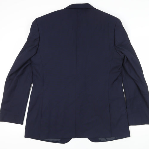 Marks and Spencer Mens Blue Polyester Jacket Suit Jacket Size 44 Regular