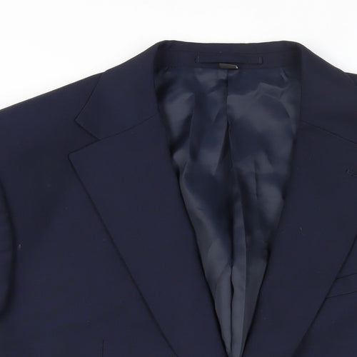 Marks and Spencer Mens Blue Polyester Jacket Suit Jacket Size 44 Regular