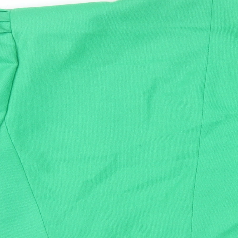 Mansfield Womens Green Jacket Size 12 Button - Appliqué