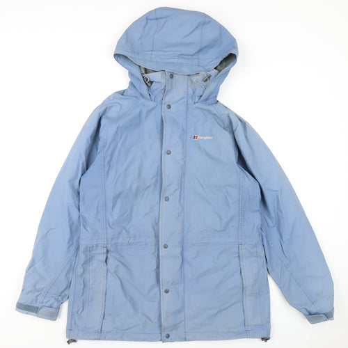 Berghaus Womens Blue Rain Coat Coat Size 14 Zip