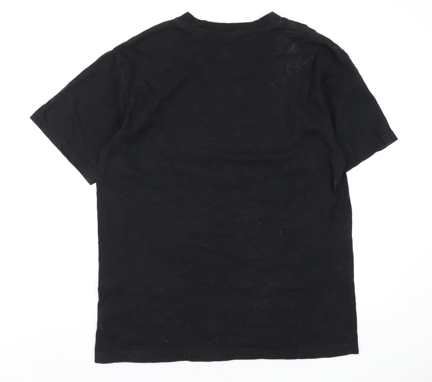 DC Shoes Mens Black Cotton T-Shirt Size L Round Neck