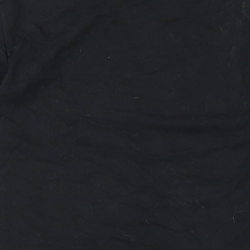 DC Shoes Mens Black Cotton T-Shirt Size L Round Neck