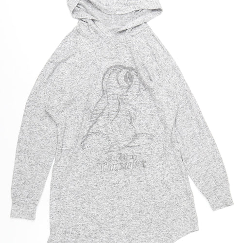 Disney Womens Grey Vinyl Pullover Hoodie Size 12 Pullover - Bambi Thumper