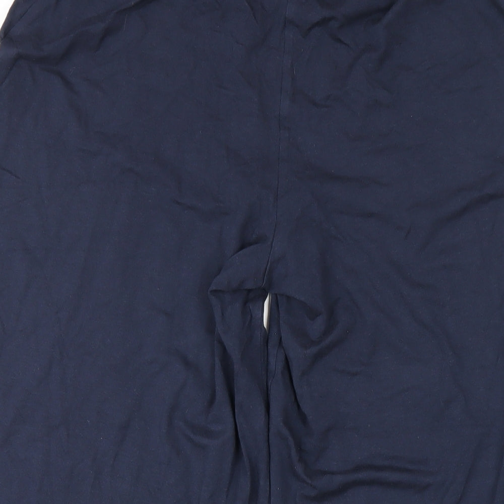 Woolovers Womens Blue Viscose Trousers Size M L27 in Regular