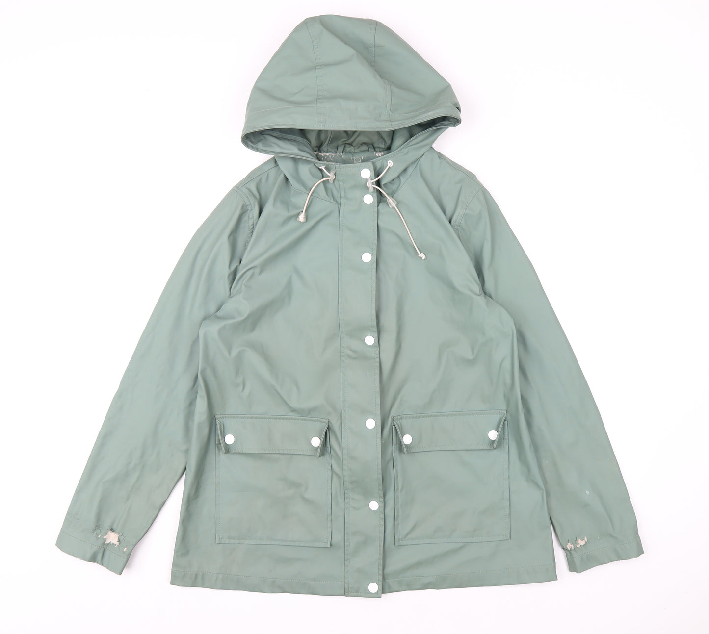 24Colours Womens Green Rain Coat Coat Size 10 Zip