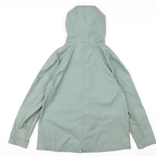 24Colours Womens Green Rain Coat Coat Size 10 Zip