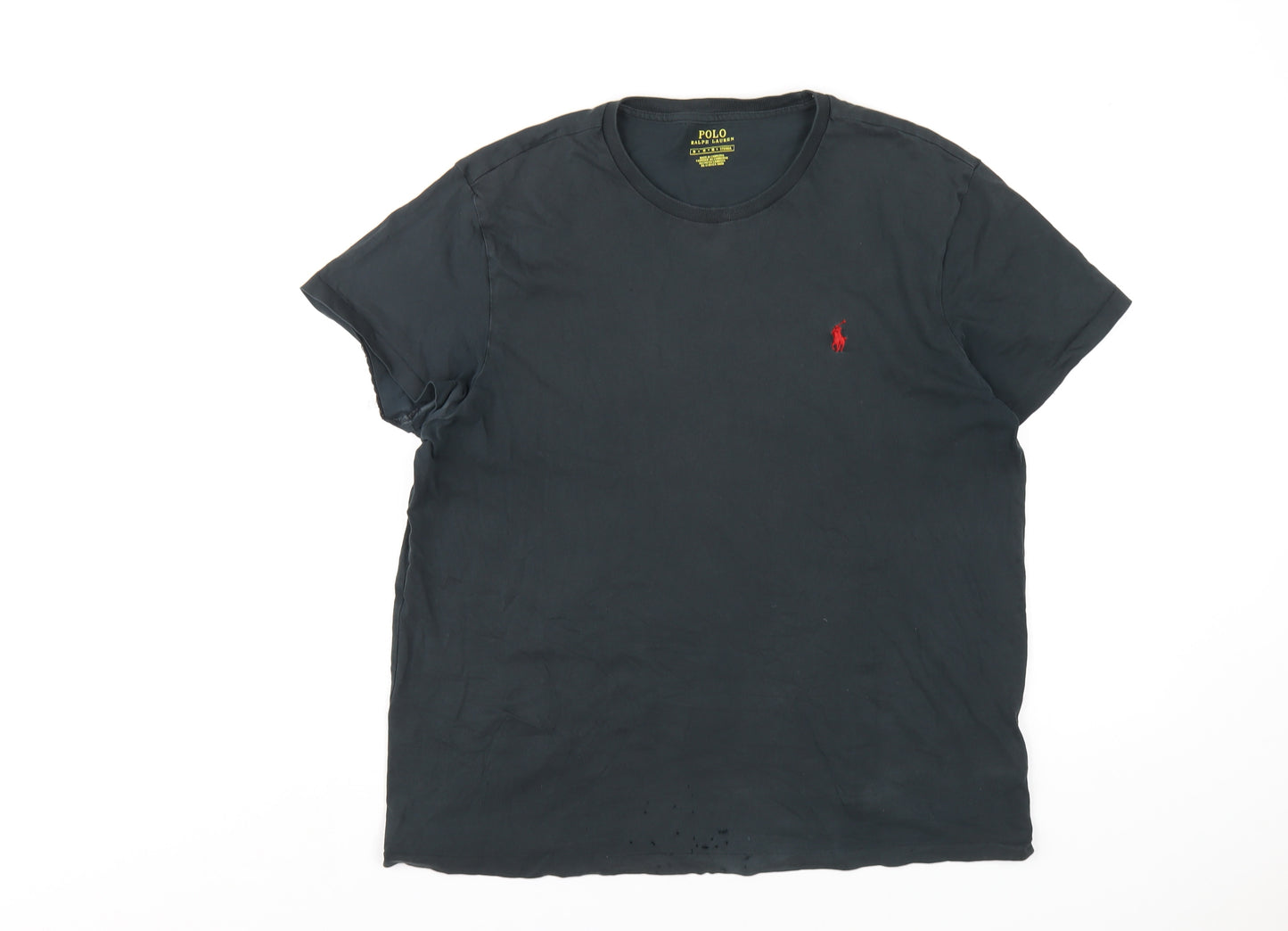 Polo Ralph Lauren Mens Grey Cotton T-Shirt Size M Round Neck