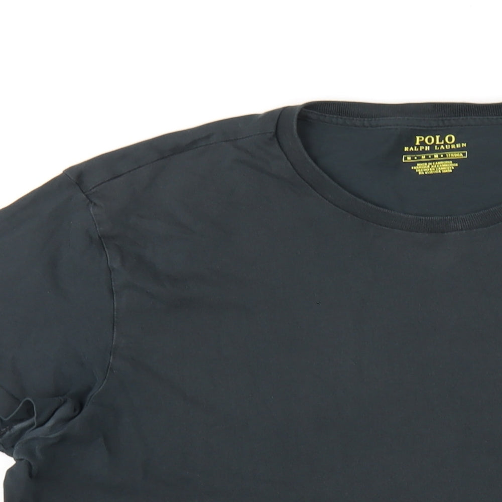 Polo Ralph Lauren Mens Grey Cotton T-Shirt Size M Round Neck