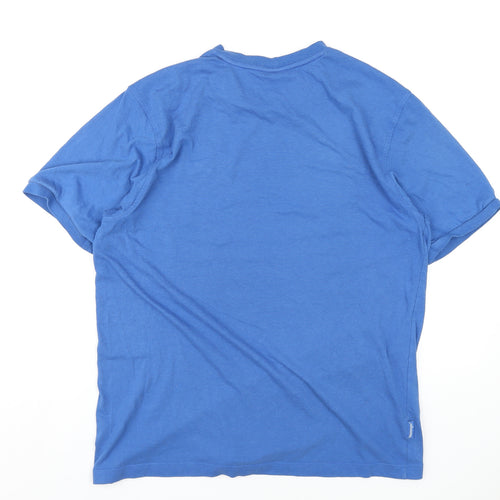 Slazenger Mens Blue Polyester T-Shirt Size L Round Neck