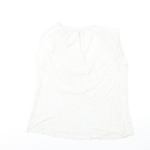 Gap Womens Grey Cotton Basic Tank Size M V-Neck