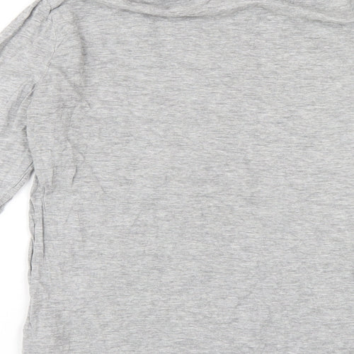 White Stuff Womens Grey Cotton Basic T-Shirt Size 10 Round Neck