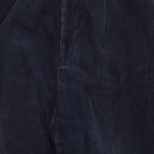 Marks and Spencer Mens Blue Cotton Dress Pants Trousers Size 38 in L29 in Regular Zip