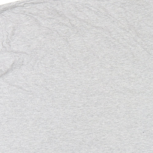 JACK & JONES Mens Grey Cotton T-Shirt Size XL Round Neck