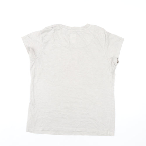 Disney Womens Beige Cotton Basic T-Shirt Size 12 Round Neck - Bambi
