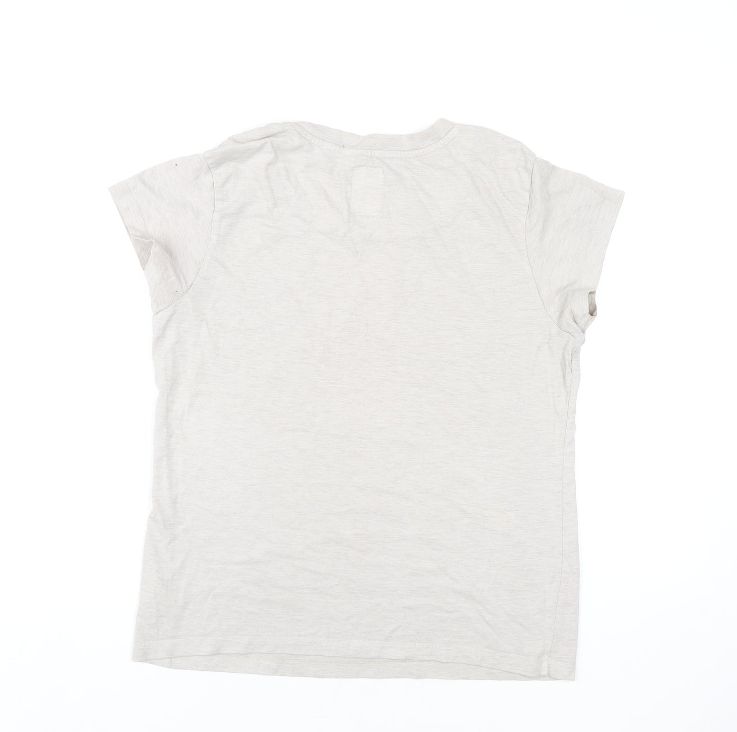 Disney Womens Beige Cotton Basic T-Shirt Size 12 Round Neck - Bambi