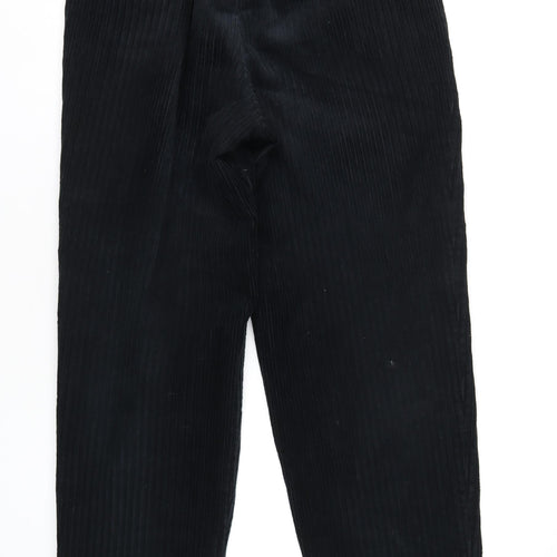 Hiltl Mens Black Cotton Trousers Size 34 in L33 in Regular Zip