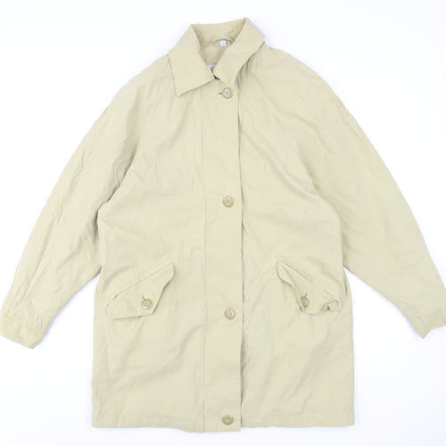 Danimac Womens Beige Trench Coat Coat Size S Zip