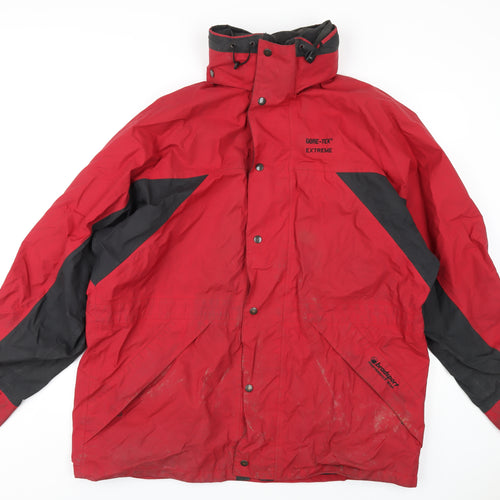 Bradsport Mens Red Rain Coat Coat Size XL Zip