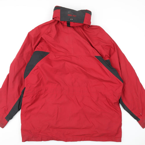 Bradsport Mens Red Rain Coat Coat Size XL Zip