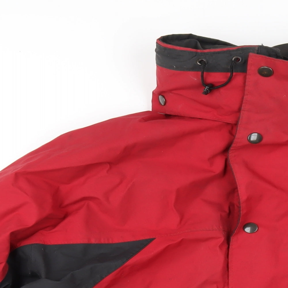 Bradsport Mens Red Rain Coat Coat Size XL Zip
