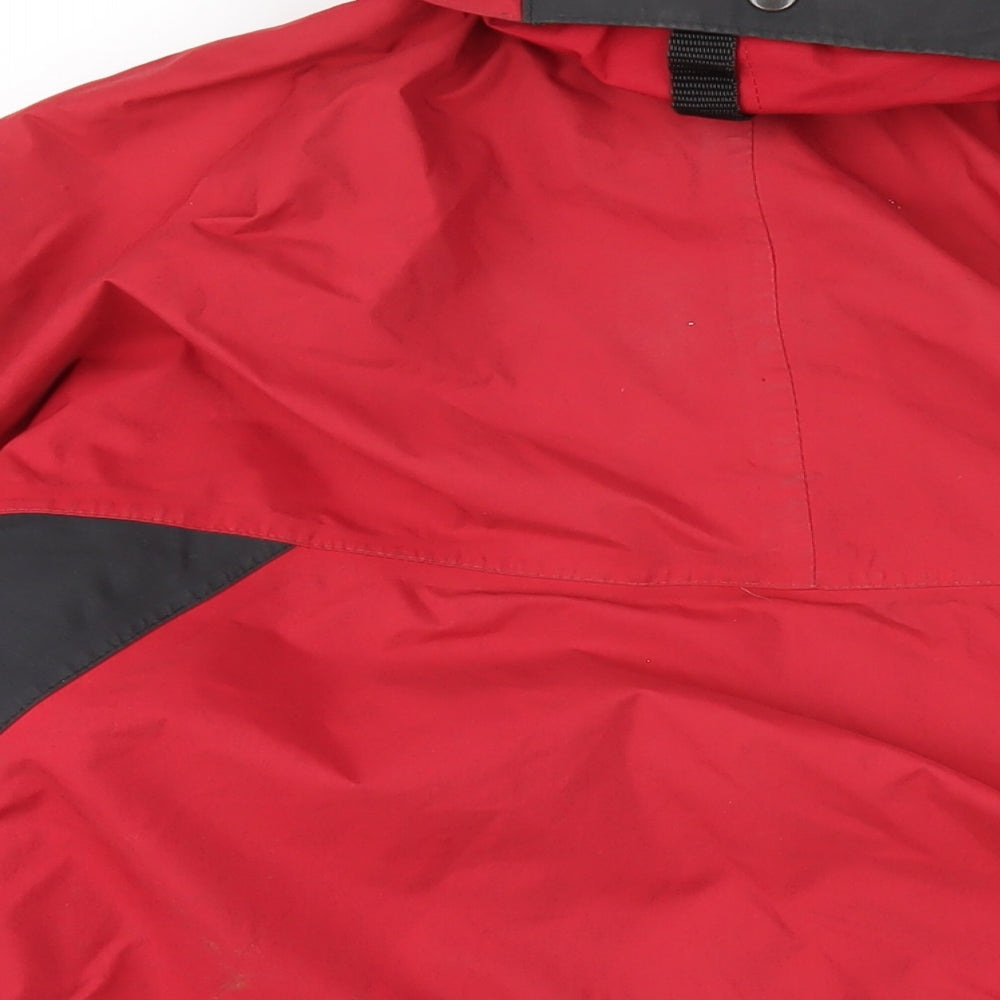 Bradsport Mens Red Rain Coat Coat Size XL Zip