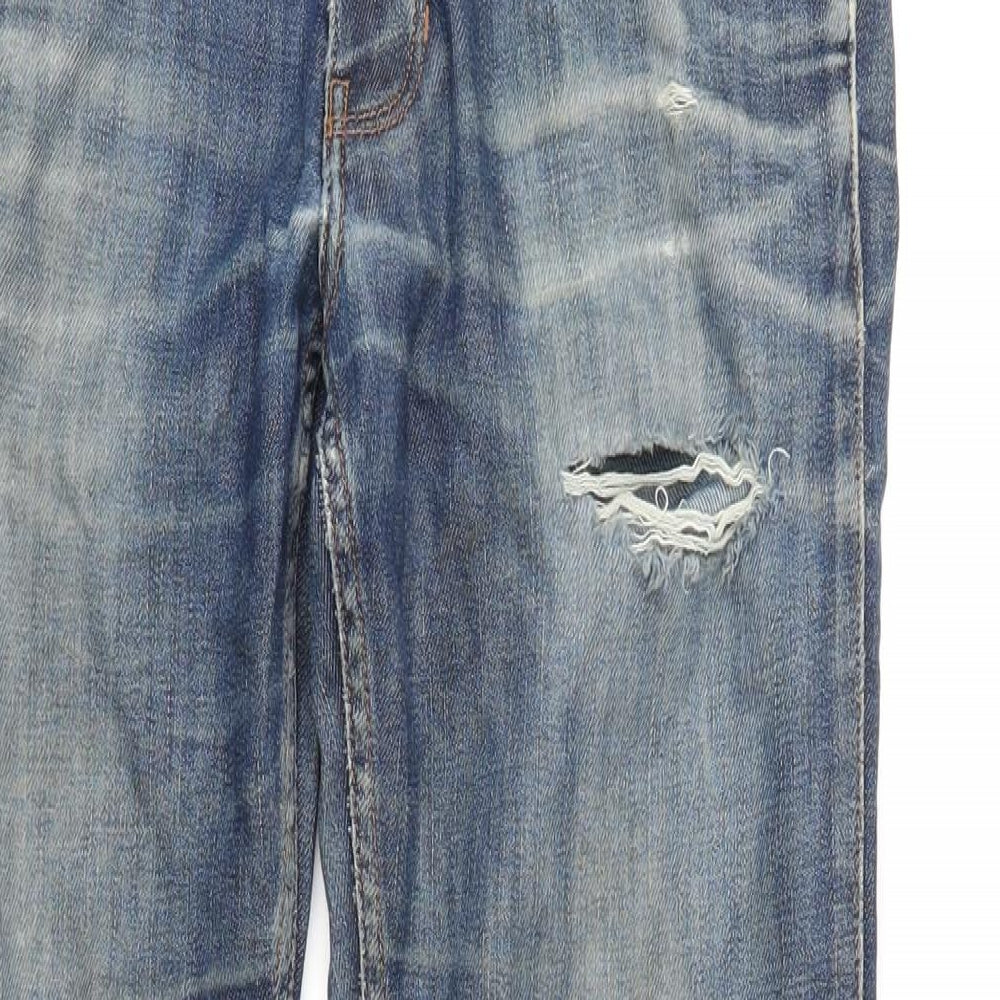 Wrangler Mens Blue Cotton Skinny Jeans Size 31 in L34 in Regular Button