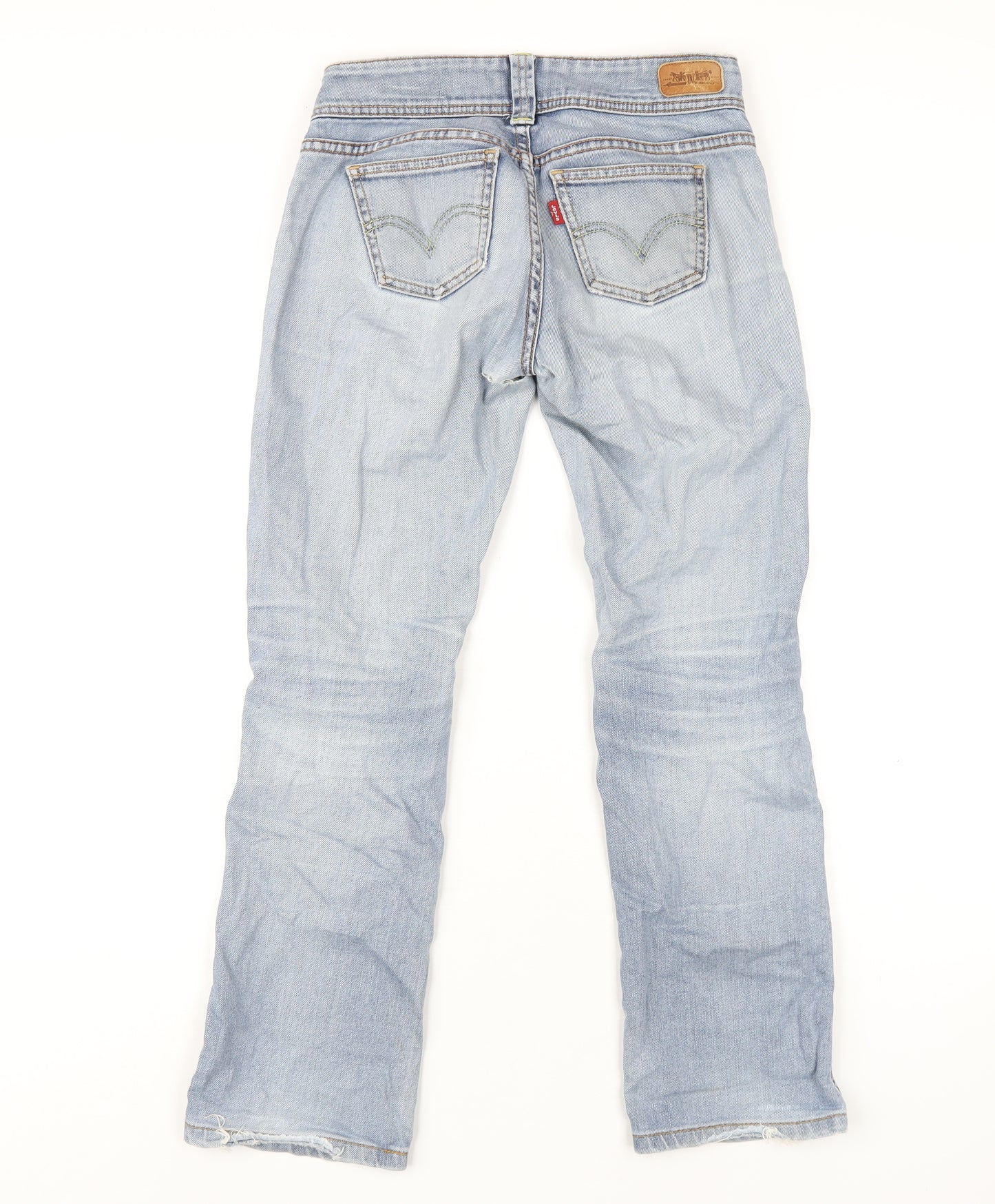 Levi's Womens Blue Cotton Straight Jeans Size 28 in L29 in Regular Zip
