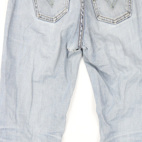 Levi's Womens Blue Cotton Straight Jeans Size 28 in L29 in Regular Zip