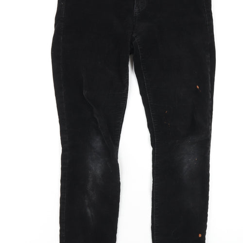 Gap Womens Black Cotton Trousers Size 28 in L30 in Regular Zip