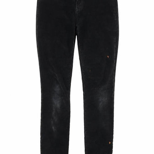 Gap Womens Black Cotton Trousers Size 28 in L30 in Regular Zip