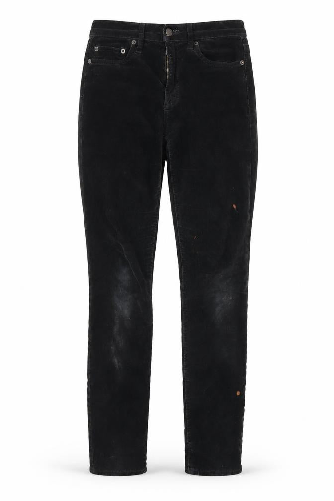 Gap Womens Black Cotton Trousers Size 28 in L30 in Regular Zip