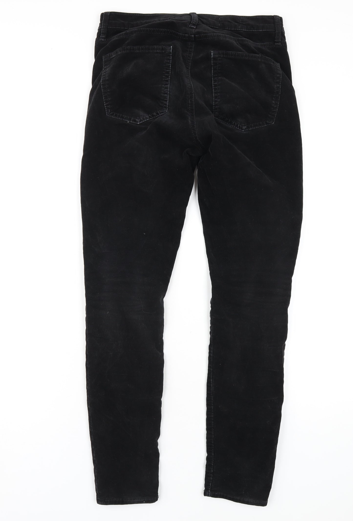 Gap Womens Black Cotton Trousers Size 28 in L30 in Regular Zip