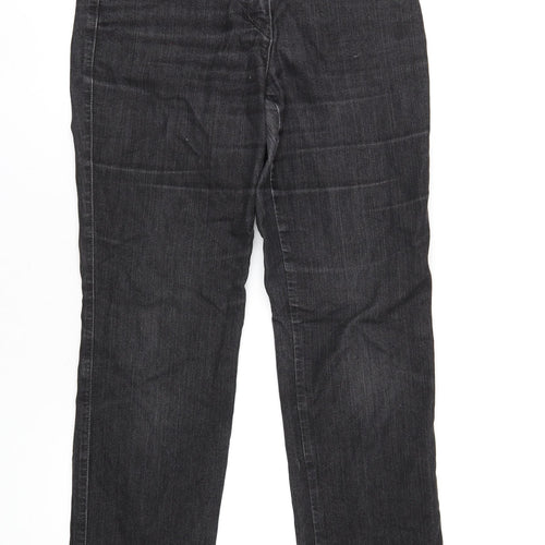 Gerry Weber Womens Black Cotton Straight Jeans Size 12 L33 in Regular Zip