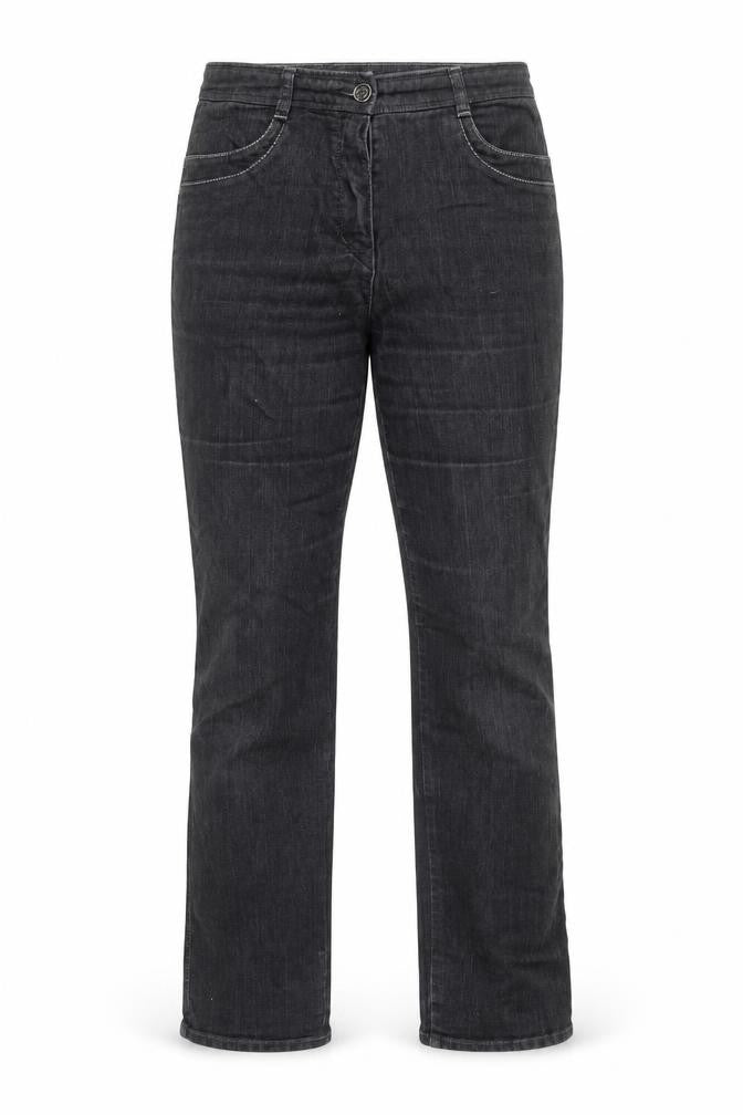 Gerry Weber Womens Black Cotton Straight Jeans Size 12 L33 in Regular Zip