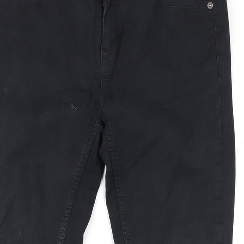 Fat Face Womens Black Cotton Skinny Jeans Size 10 L29 in Regular Zip