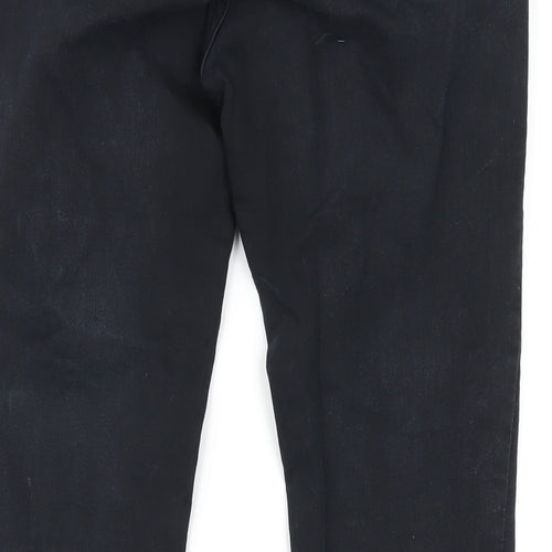 Fat Face Womens Black Cotton Skinny Jeans Size 10 L29 in Regular Zip