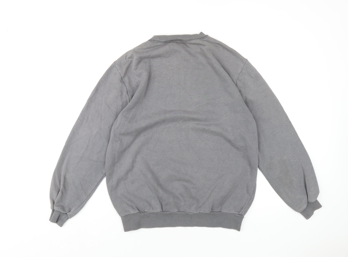 Cotton Traders Mens Grey Cotton Pullover Sweatshirt Size S