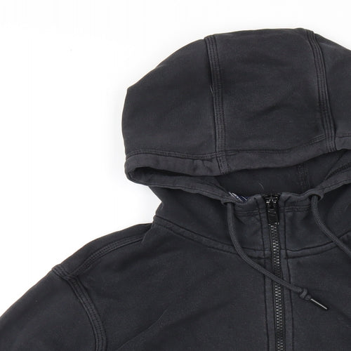 Nike Mens Black Cotton Full Zip Hoodie Size M