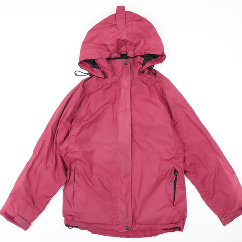 Outdoor Womens Pink Rain Coat Coat Size 12 Zip