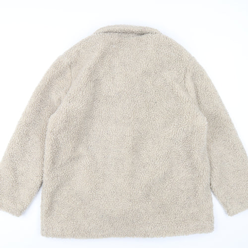 Damart Womens Beige Overcoat Coat Size 18 Button
