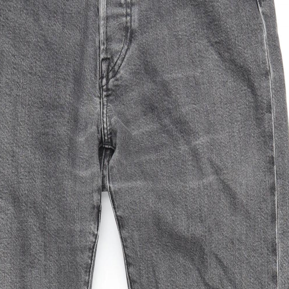 Levi's Mens Grey Cotton Straight Jeans Size 32 in L30 in Regular Button