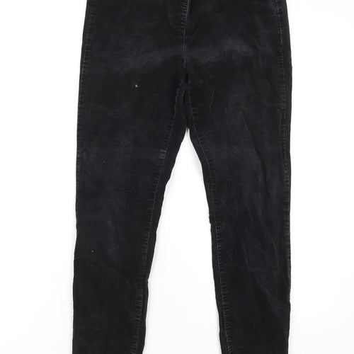 White Stuff Womens Black Cotton Jegging Trousers Size 12 L29 in Regular