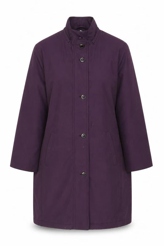 Front view of JFW women’s purple jacket coat, size UK 16, zip
