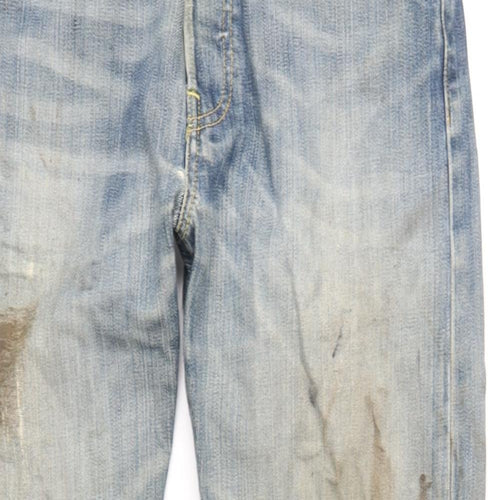 Levi's Mens Blue Cotton Straight Jeans Size 30 in L32 in Regular Button
